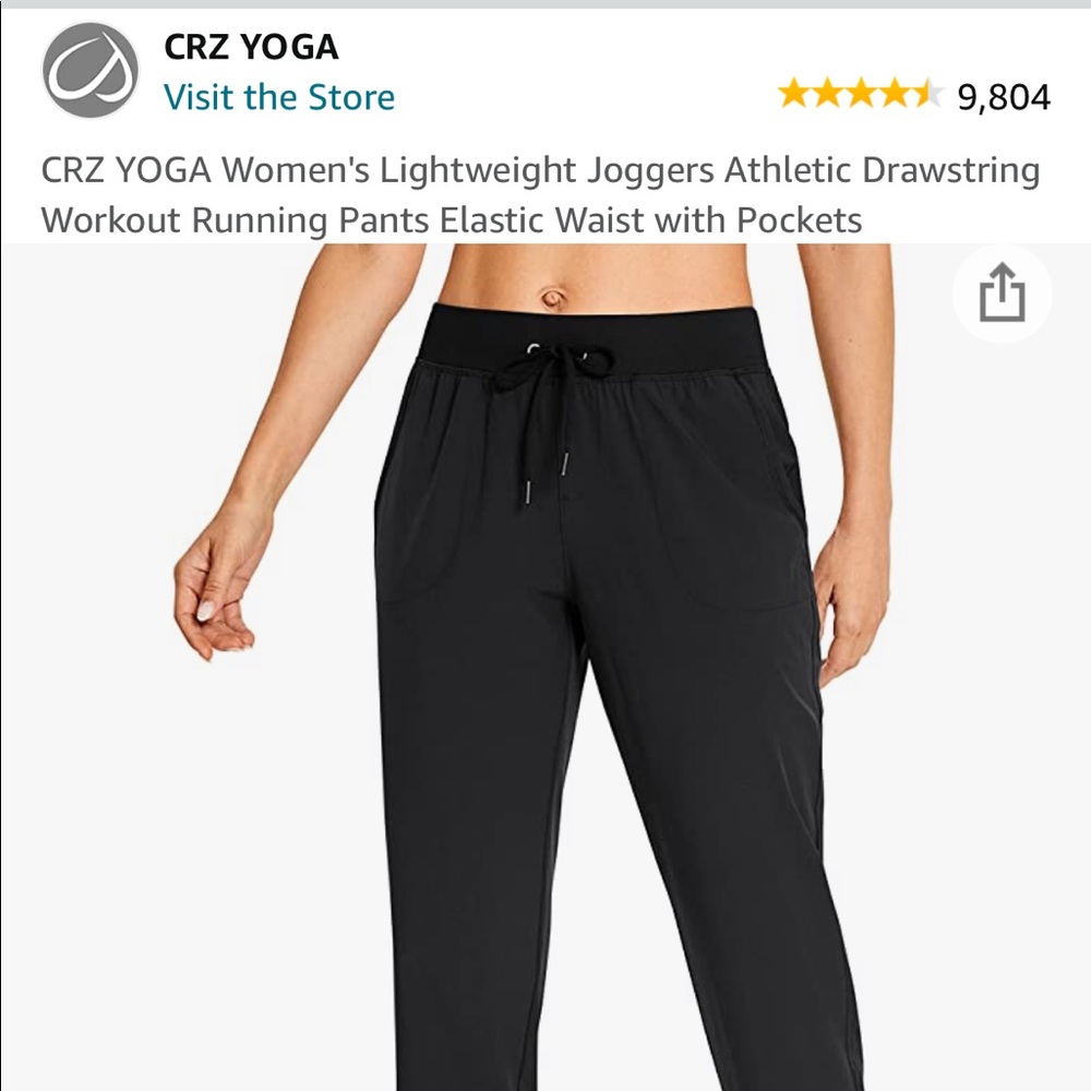 Black CRZ Yoga Women’s Lightweight Joggers - NWT